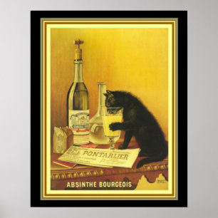 Poster Publicité vintage pour Absinthe Bourgeois
