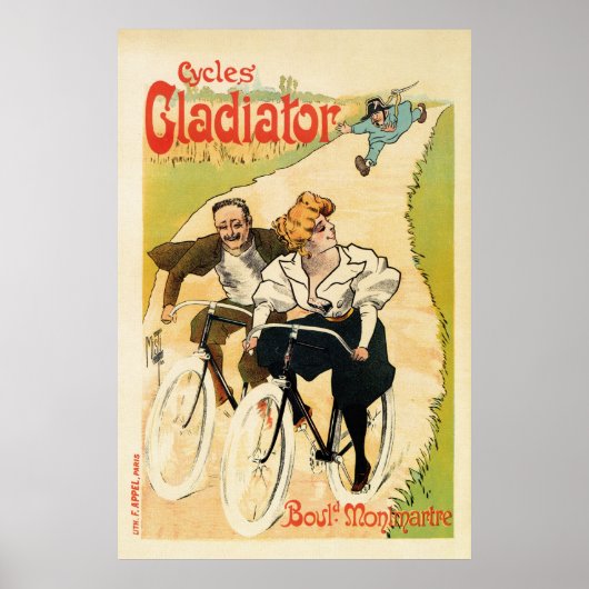 Poster Publicité vintage pour bicyclettes (Devant)