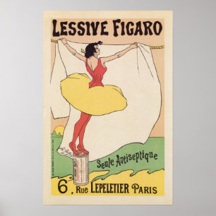 Poster Publicité vintage pour lave-linge français