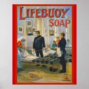 Poster Publicité vintage, Savon Lifebuoy