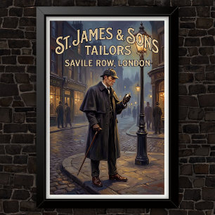 Poster Publicité Vintage Sherlock Holmes