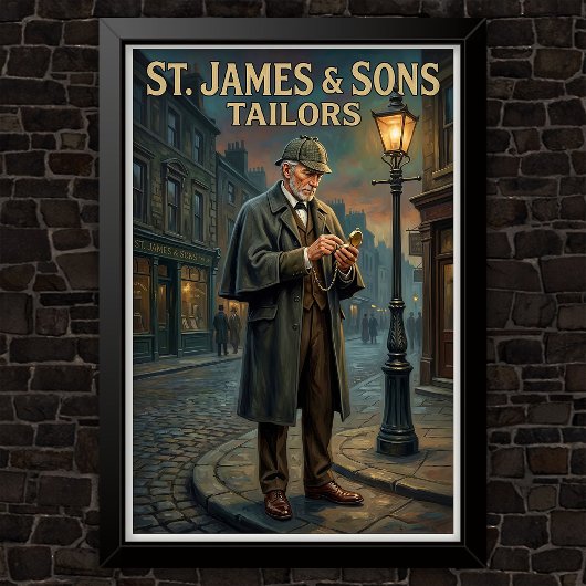 Poster Publicité Vintage Sherlock Holmes