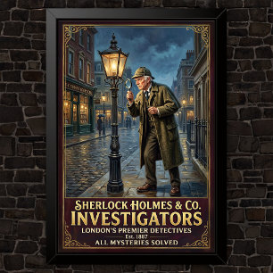 Poster Publicité Vintage Sherlock Holmes