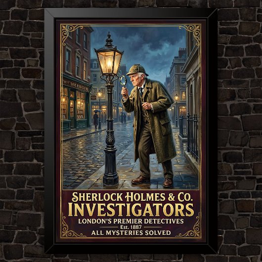 Poster Publicité Vintage Sherlock Holmes