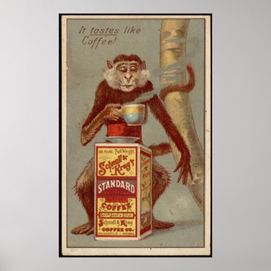Poster Publicité vintage sur le café (Devant)