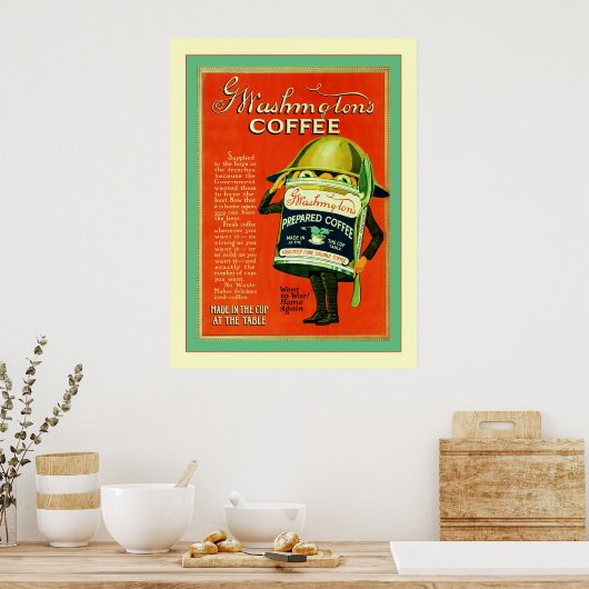 Poster Publicité vintage sur le café (Cuisine)