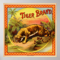 Publicité vintage sur le cigar : marque de tigre