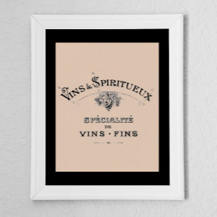 Poster Publicité vintage sur le vin français
