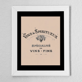 Poster Publicité vintage sur le vin français