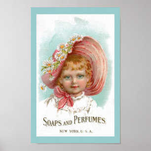 Poster Publicité vintage sur les savons et les parfums