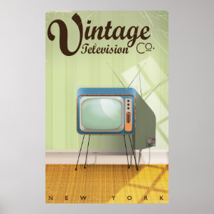 Poster Publicité Vintage Television Co.