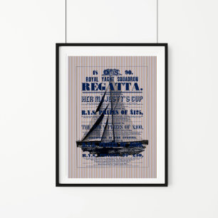 Poster Publicité vintage Yacht Regatta
