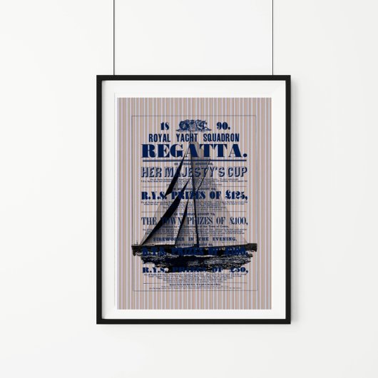 Poster Publicité vintage Yacht Regatta