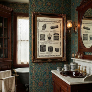 Poster Publicités de savon de salon de beauté de l'ère vi