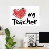 Poster Publier un amour Mon professeur (Bureau à domicile)