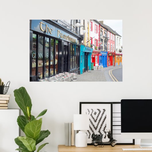 Poster pubs irlandais et devantures de restaurants (Bureau à domicile)