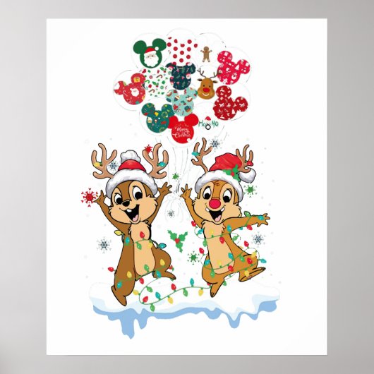 Poster puce et dale noël (Devant)