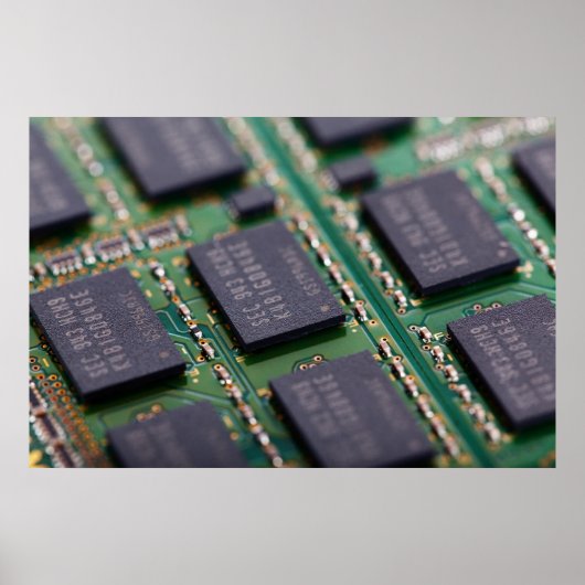 Poster Puces de mémoire de l'ordinateur (Devant)