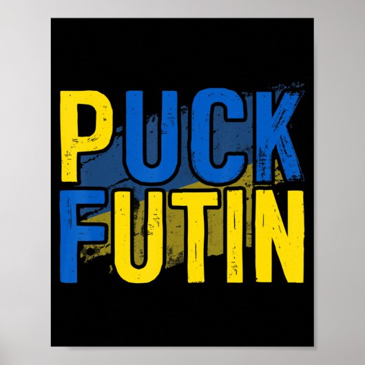 Poster Puck Foutine Mème Je Suis Aux Côtés De L'Ukraine A (Devant)