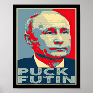 Poster Puck Futin J'espère que je suis avec l'Ukraine