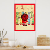 Poster Pudding de Noël & Crackers ~ Noël Vintage (Cuisine)