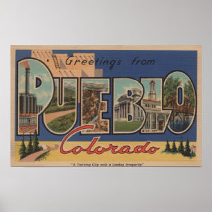 Poster Pueblo, Colorado - Grandes Lettres Scènes 2