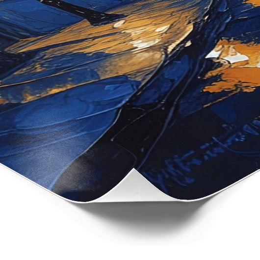 Poster Pueblo de noche con luces (Coin)