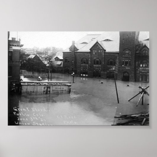 Poster pueblo, inondation du colorado (Devant)