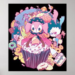 Poster Puella Magi Magica Madoka - Charlotte et amie