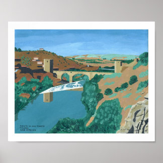 Poster Puente de San Martin, Tolède