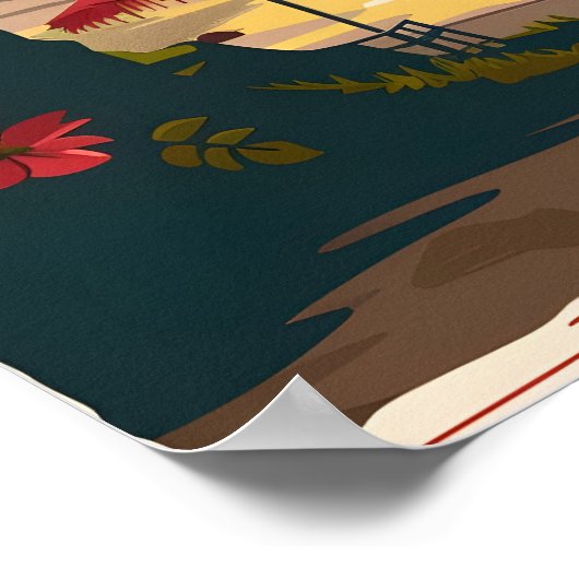 Poster Puerto Plata : Plage tropicale (Coin)