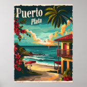 Poster Puerto Plata : Plage tropicale (Devant)