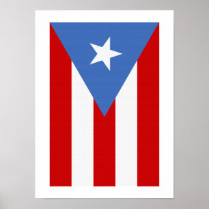 Poster Puerto Rico Flag