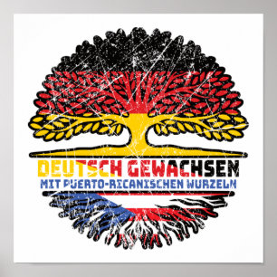 Poster Puerto Rico Portoricain Allemand Allemagne