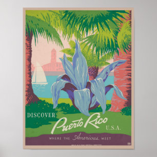 Poster Puerto Rico Vintage Travel