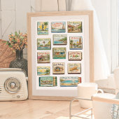 Poster Puerto Vallarta Matchbook Collection Art Print