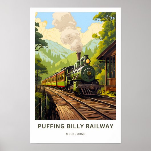 Poster Puff Billy Railway Melbourne Imprimer (Devant)