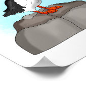 Poster Puffin à main fine (Coin)