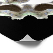 Poster Puffins d'aquarelle avec Coeurs pour les fans de P (Coin)