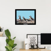 Poster Puffins de l'Atlantique (Bureau à domicile)