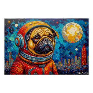 POSTER PUG ASTRONAUTE-RETOUR À LA MAISON 2