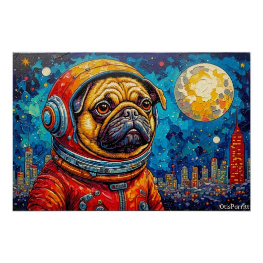 POSTER PUG ASTRONAUTE-RETOUR À LA MAISON 2 (Devant)