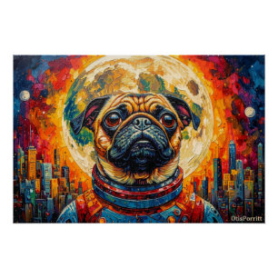 POSTER PUG ASTRONAUTE-REVIENT À LA MAISON 8