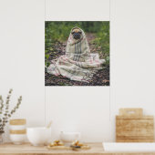 Poster Pug Dans Une Couverture (Cuisine)