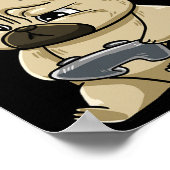 Poster Pug de jeu Pew manette Hob mignon (Coin)