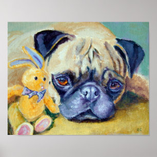 Poster Pug Dog Print