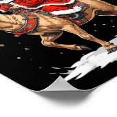 Poster Pug Santa Riding Reindeer Christmas Holiday Puppy  (Coin)