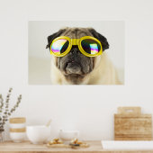 Poster Pug with Goggles (Cuisine)