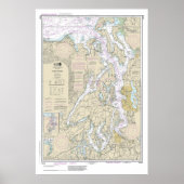Poster Puget Sound Graphique nautique 18440 (Devant)