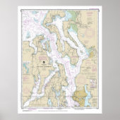 Poster Puget Sound-Northern Part Graphique nautique 18441 (Devant)